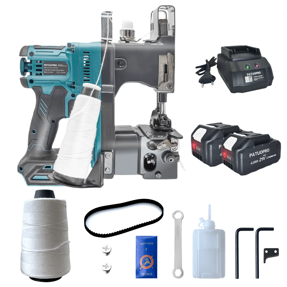 Brushless Cordless Bag Sewing Machine Portable Electric Packaging Device Automatic Line Cutting Packer For Makita 18V Battery