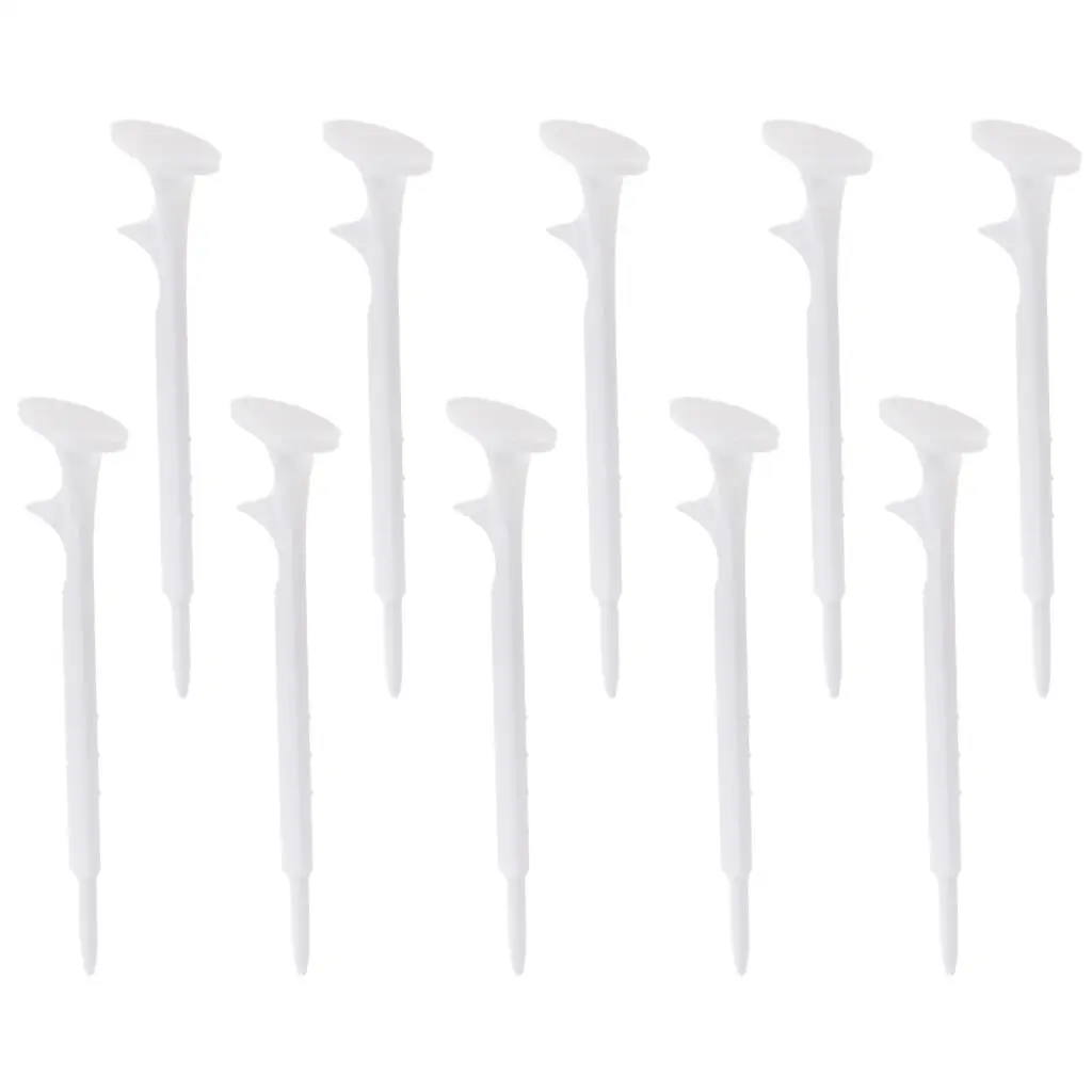

10 White Plastic 73mm golf professional tees Golf Training Aid Gear Replacement