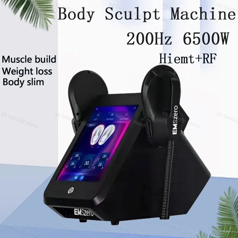 

EMSZERO Body Slimming Machine 200Hz 6500W HI-EMT RF Body Sculpt Fat Removal EMS Electromagnetic Muscle Stimulator