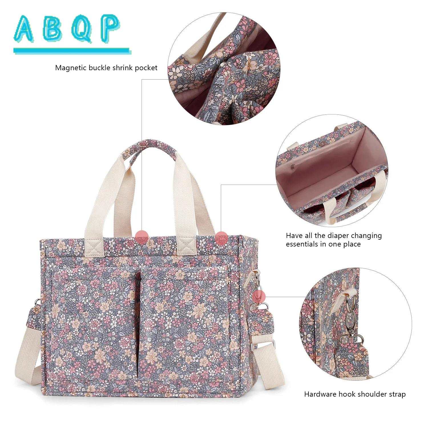 New Baby Stroller Hanging Bag Large Capacity Baby Products Storage Bag Fashionable Outing Multifunctional Baby Stroller Bag