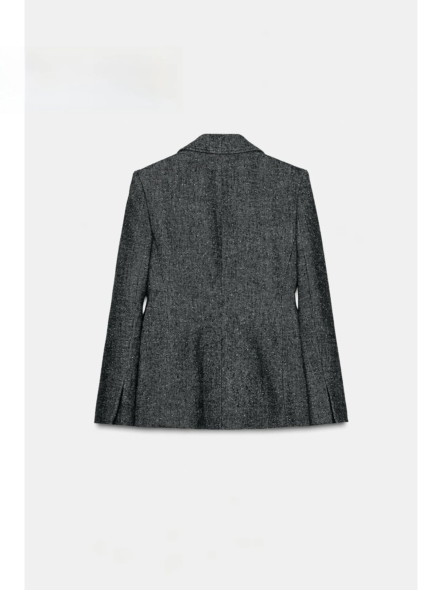 Elegant Short Skirt Style Waist-Cinching Suit Jacket for Women Winter 2025 Casual Commute Unique Design Long Sleeve