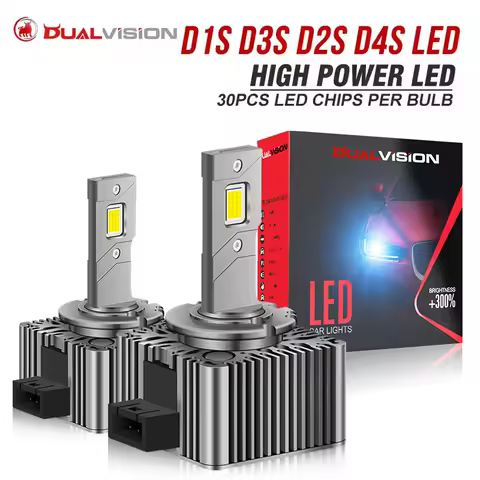Dualvision D1S D3S LED Headlights HID D3S D2S D4S D8S 30000LM 300W D1R D2R D3R D4 CANBUS Led Two-sided CSP Chip 6000K Plug&amp;Play