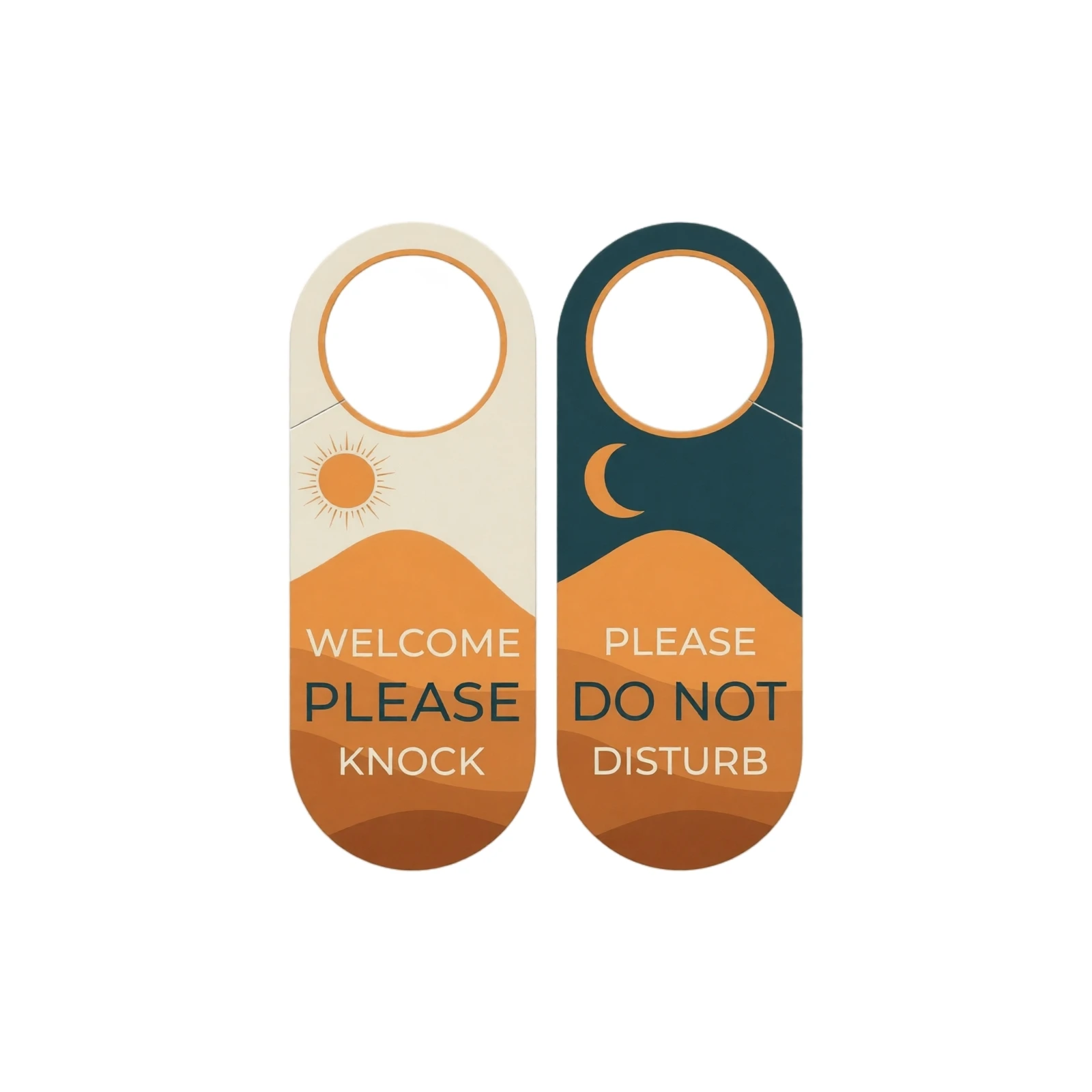 1 PC Colorful Double-Sided Do Not Disturb & Welcome Door Knob Hanger Sign, Hard Paper, Warninglabels,For Hotels, Offices, Etc.