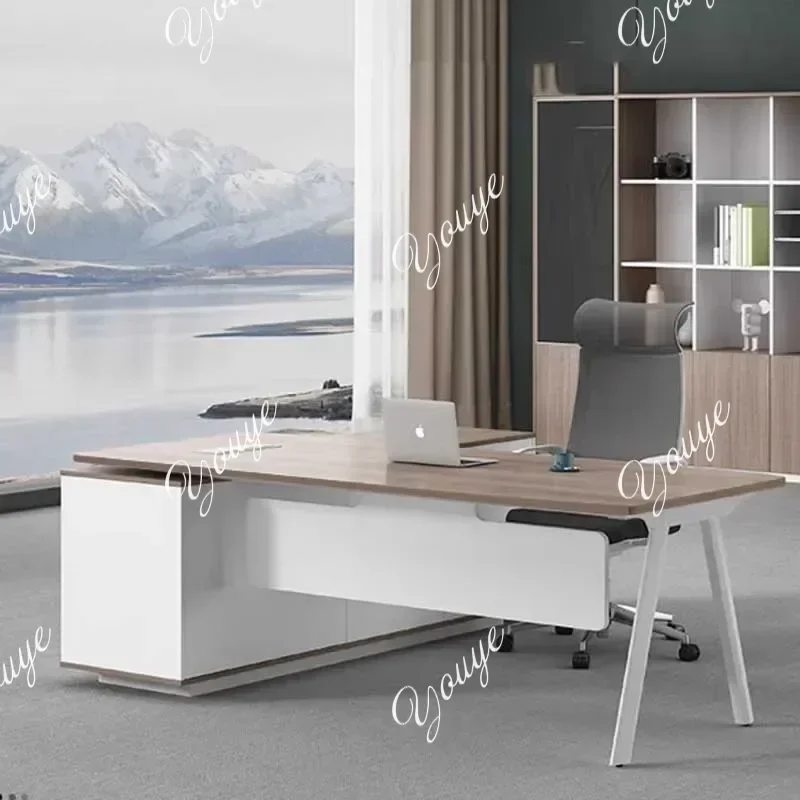 L-J Drawer Home Study Office Desk Study Wide Bedroom Coffee Computer Office Desk Laptop Storage Writing Mesa Ordenador Furniture