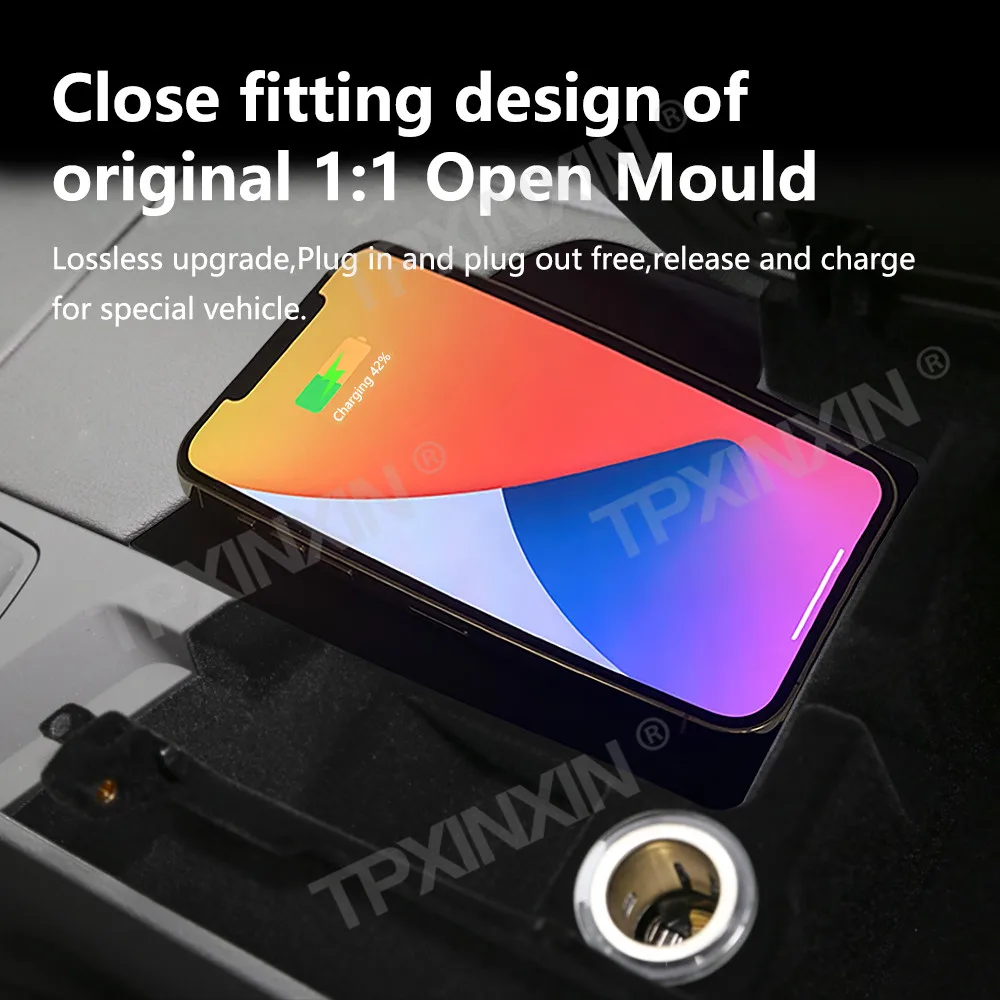 For Cadillac CT6 2016-2021 Quick QI Car Wireless Charger Fast Charging Intelligent Infrared Mobile Phone Dashboard