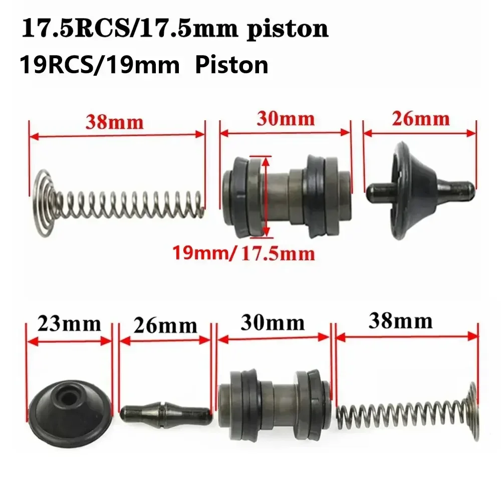 19mm 17.5mm 19rcs Brake Piston Plunger Repair Kits Motorcycle Master Cylinder Piston Rigs Repair Accessories Moto Clutch Brake