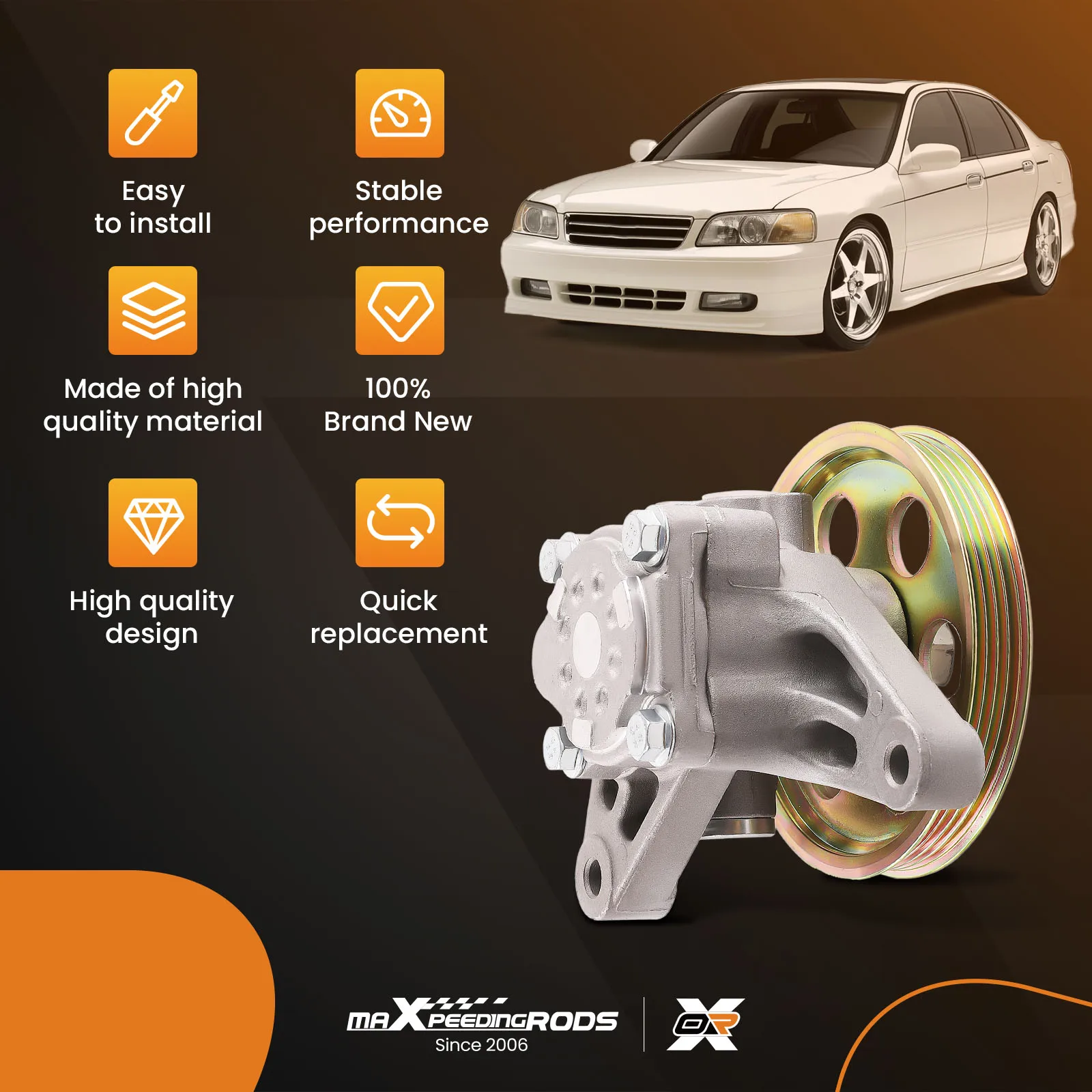 

Насос гидроусилителя руля с шкивом для Honda Accord 3.0L '98-02, Odyssey 3.5L 21-5993