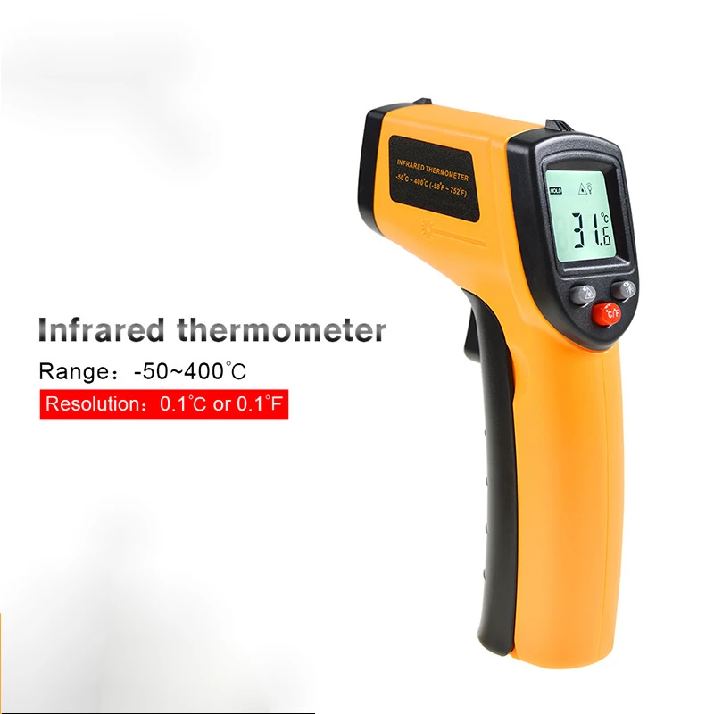 

Non Contact Thermometer Temperature Meter LCD Digital IR Laser Infrared Temperature Gun For Industrial Household Range -50- 400