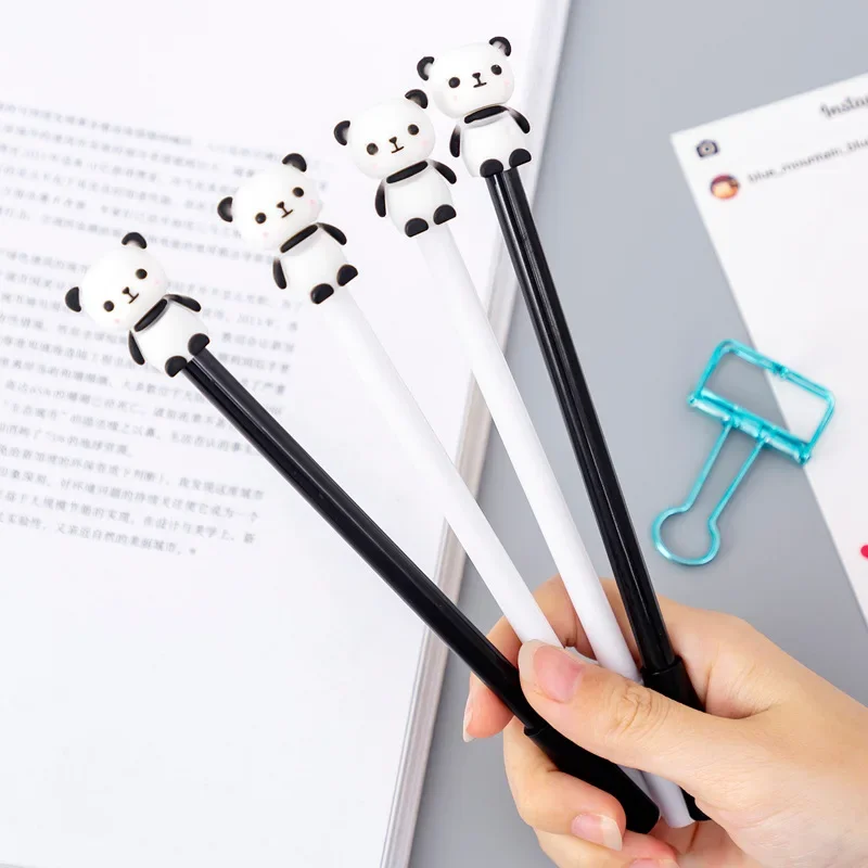 0.5MM Panda Shaped Black White Animals Pet Kawaii Gel Pen Simplicity Pencils Supplies Function Office Accessories Classroom