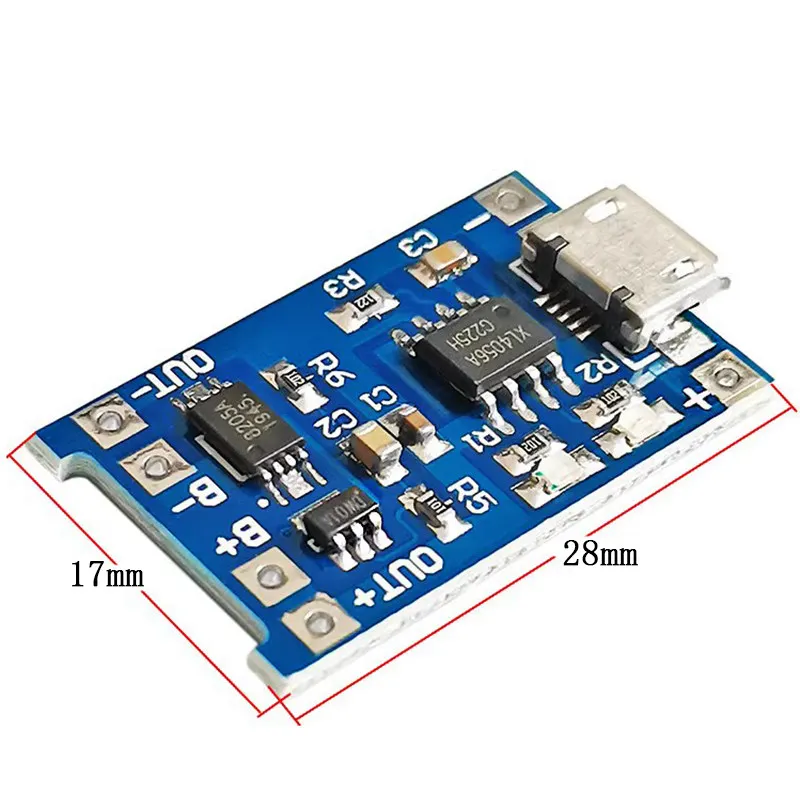 Charger Protection Board for 18650 Lithium Battery,1A 2-in-1 Charging & Protection Integrated Module  10pcs