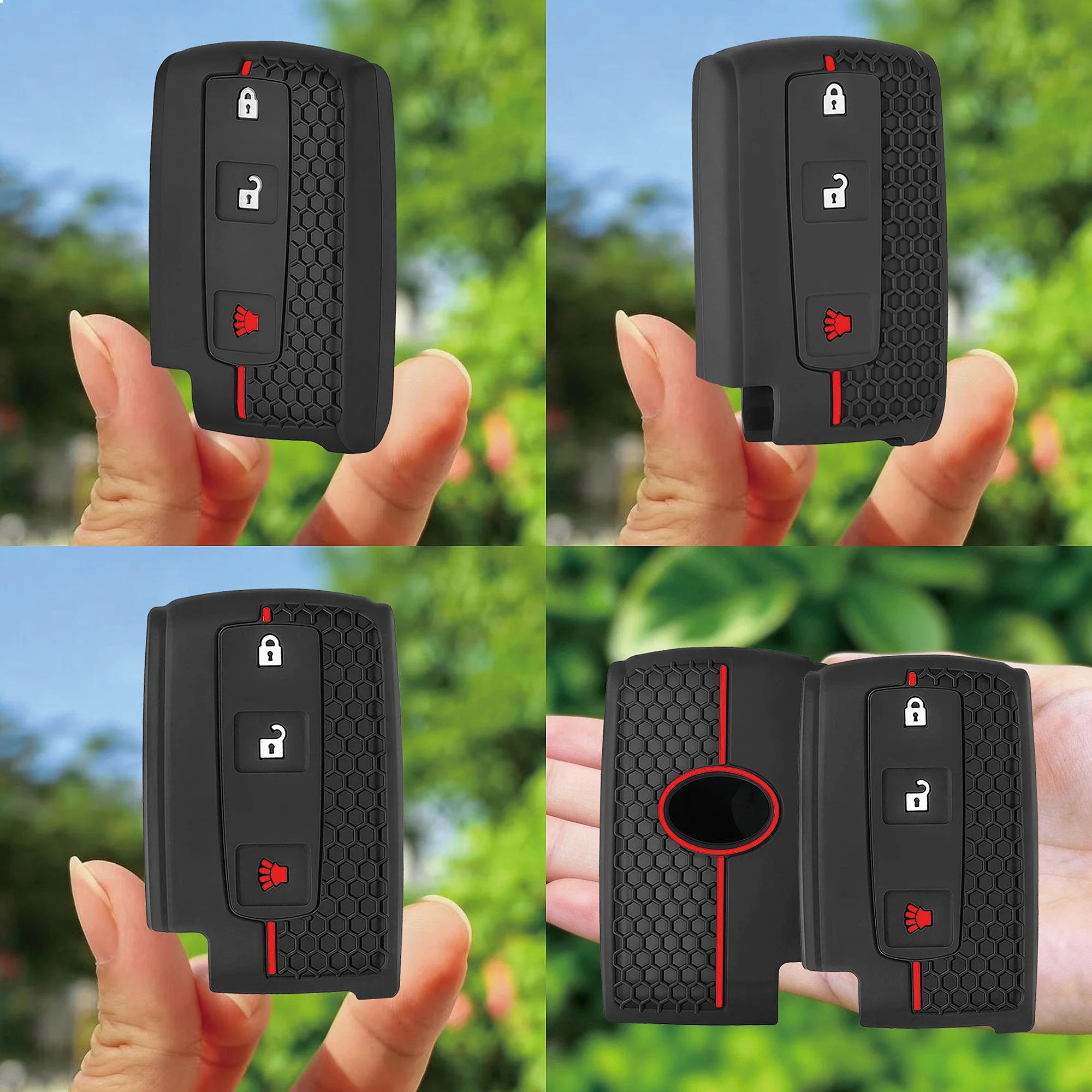 Silicone Car Key Fob Cover Case Shell Set For TOYOTA Corolla Verso 2004 2006 2007 Prius Gen 20 2005 2008 Remote Key Cover