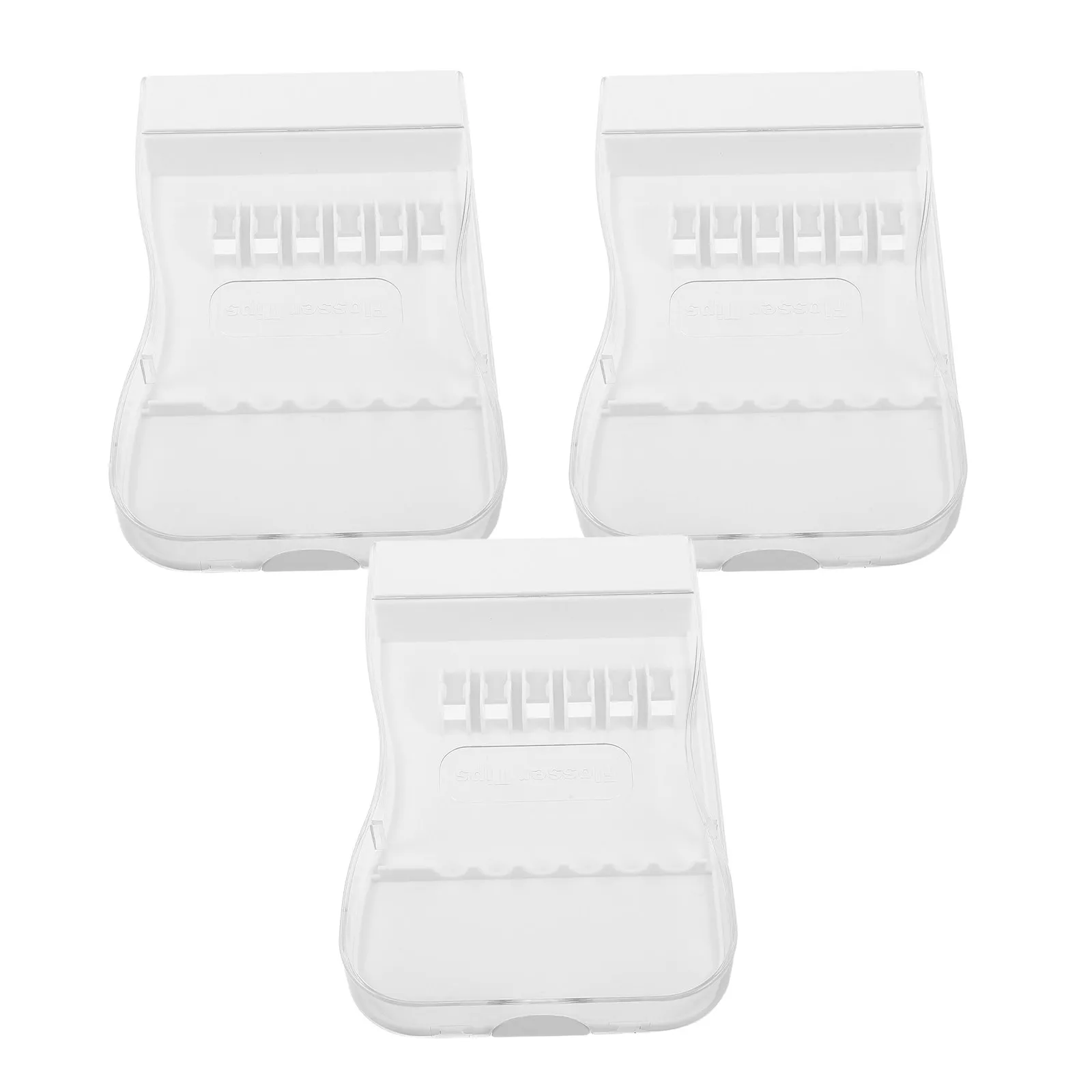3Pcs Water Flosser Tips Storage Case 6 Slot Compact Organizer Box for Family Oral Care Travel Friendly Leakproof Dental