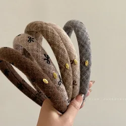 Plucked Butterfly Knot Hair Hoop Western Style Head Hoop Gold Elevation Skull Top Wash Hair Hairpin Accessories Female