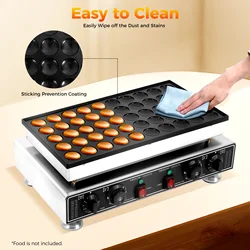 50-hole Muffin Making Machine, 1800W Nonstick Electric Muffin Maker, Mini Dutch Pancake Baker Maker Iron Machine