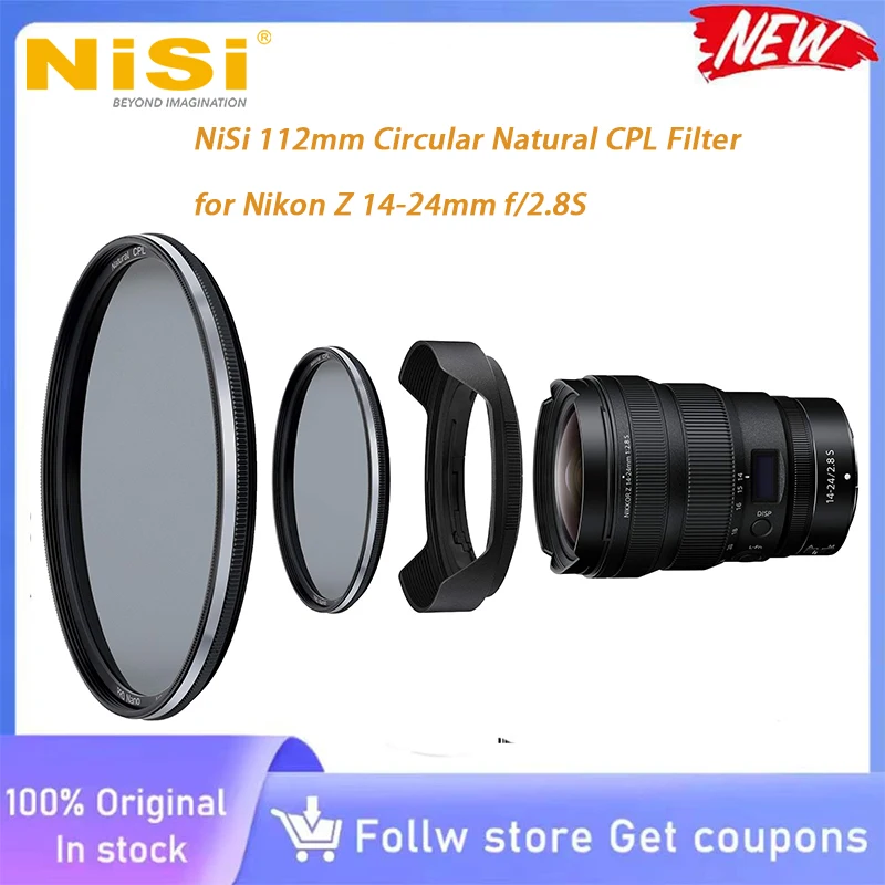 NiSi 112mm Natural CPL Filter for Nikon Z 14-24mm f/2.8 S, Nano Coated Circular Polarizing Lens Filter for Photography