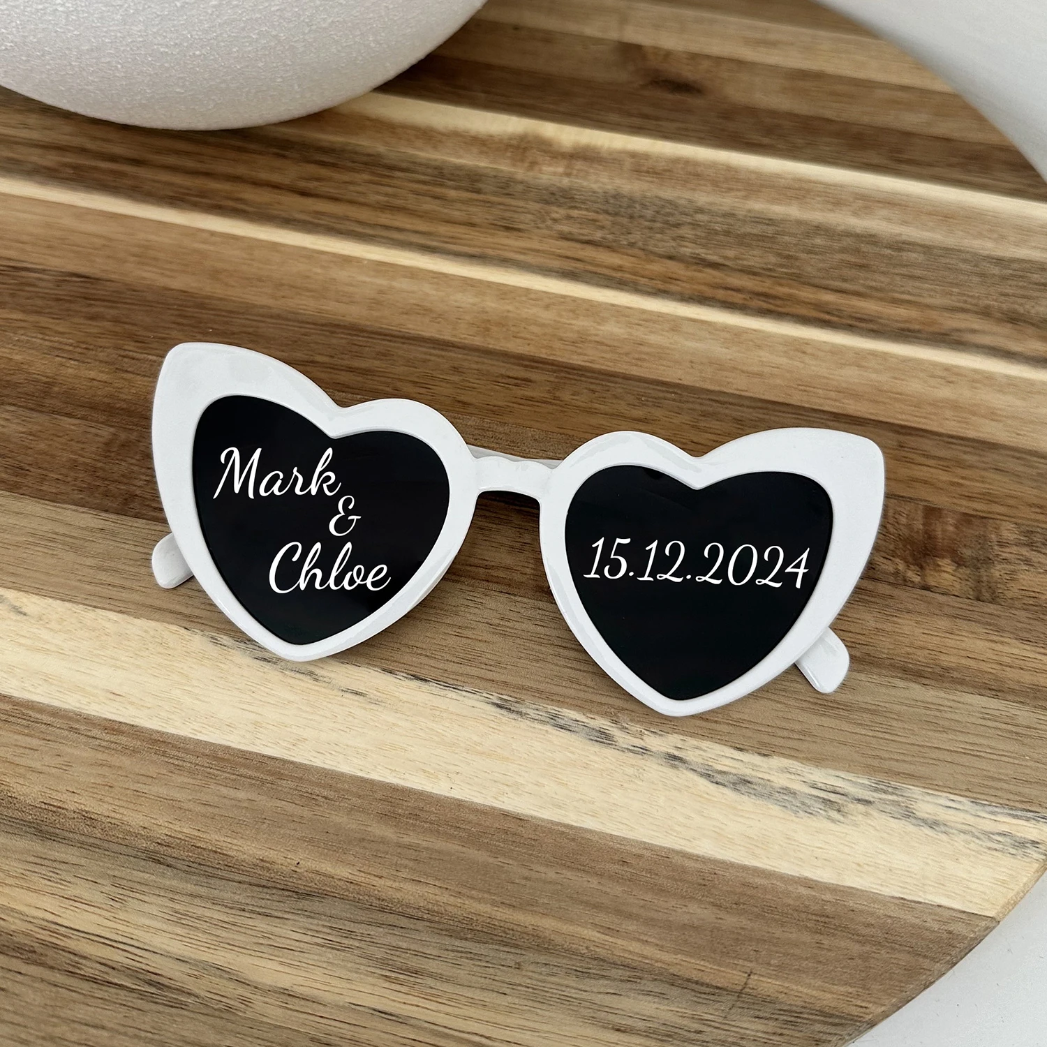 Personalised Wedding Sunglasses Custom Initials Love Heart Sunglasses Wedding Photo Prop Bridal Party Favors Bridesmaid gifts