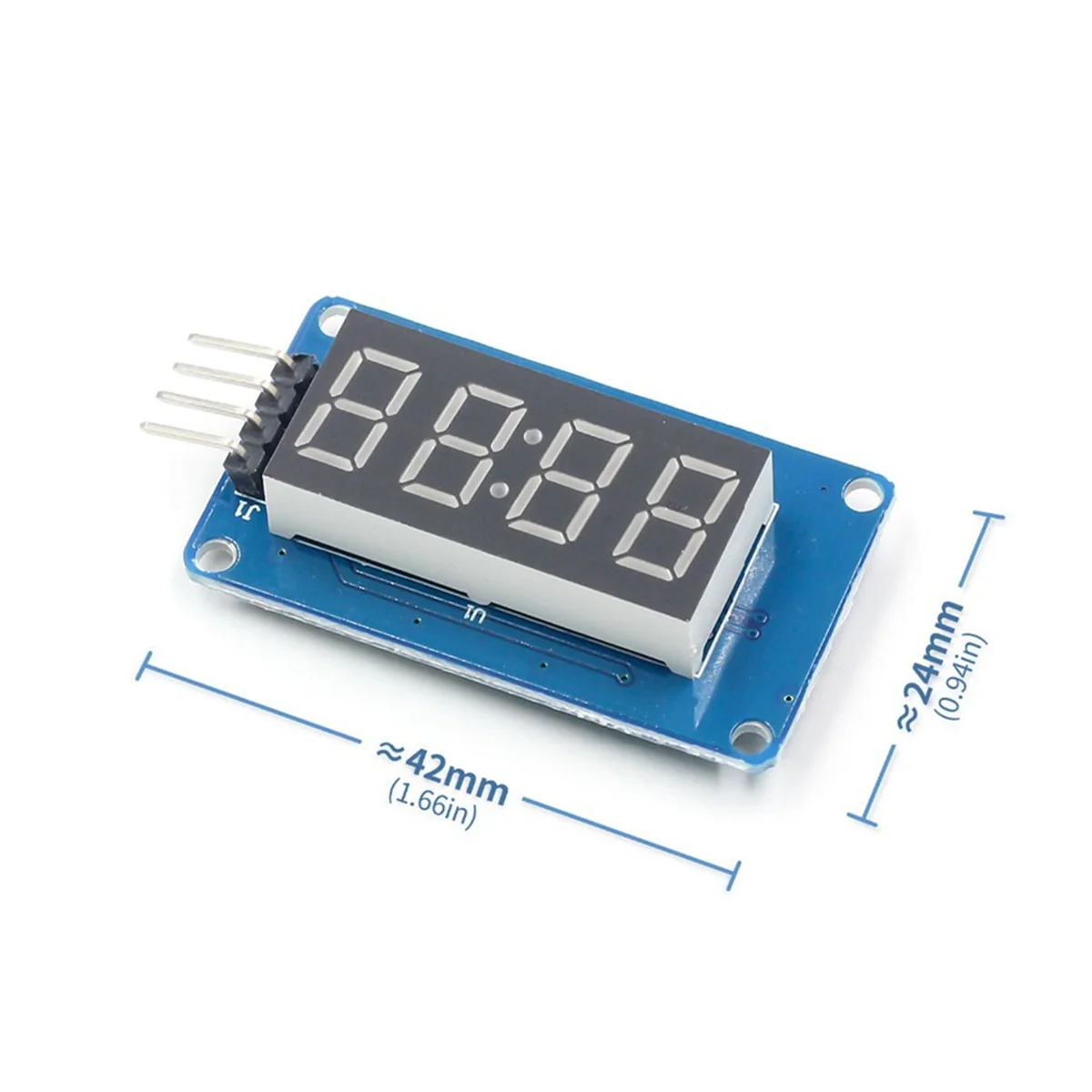 TM1637 4-Bits LED Display Module for Arduino, 0.36 Inch 7-Segment Red Anode Clock Tube & 4 Serial Driver Board