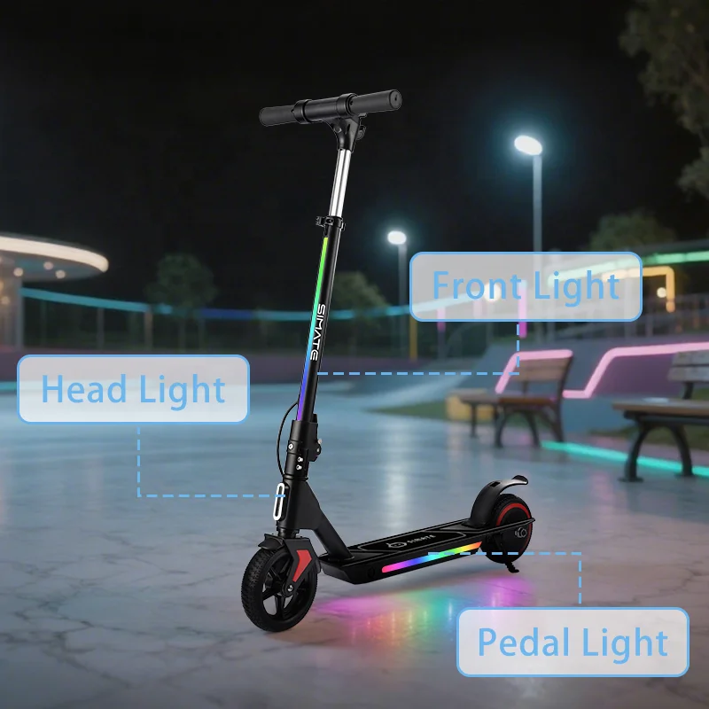 

Children's Electric Scooter Is Foldable, Adjustable For Ages 5-15, Super Safe, And Portable For Commuting