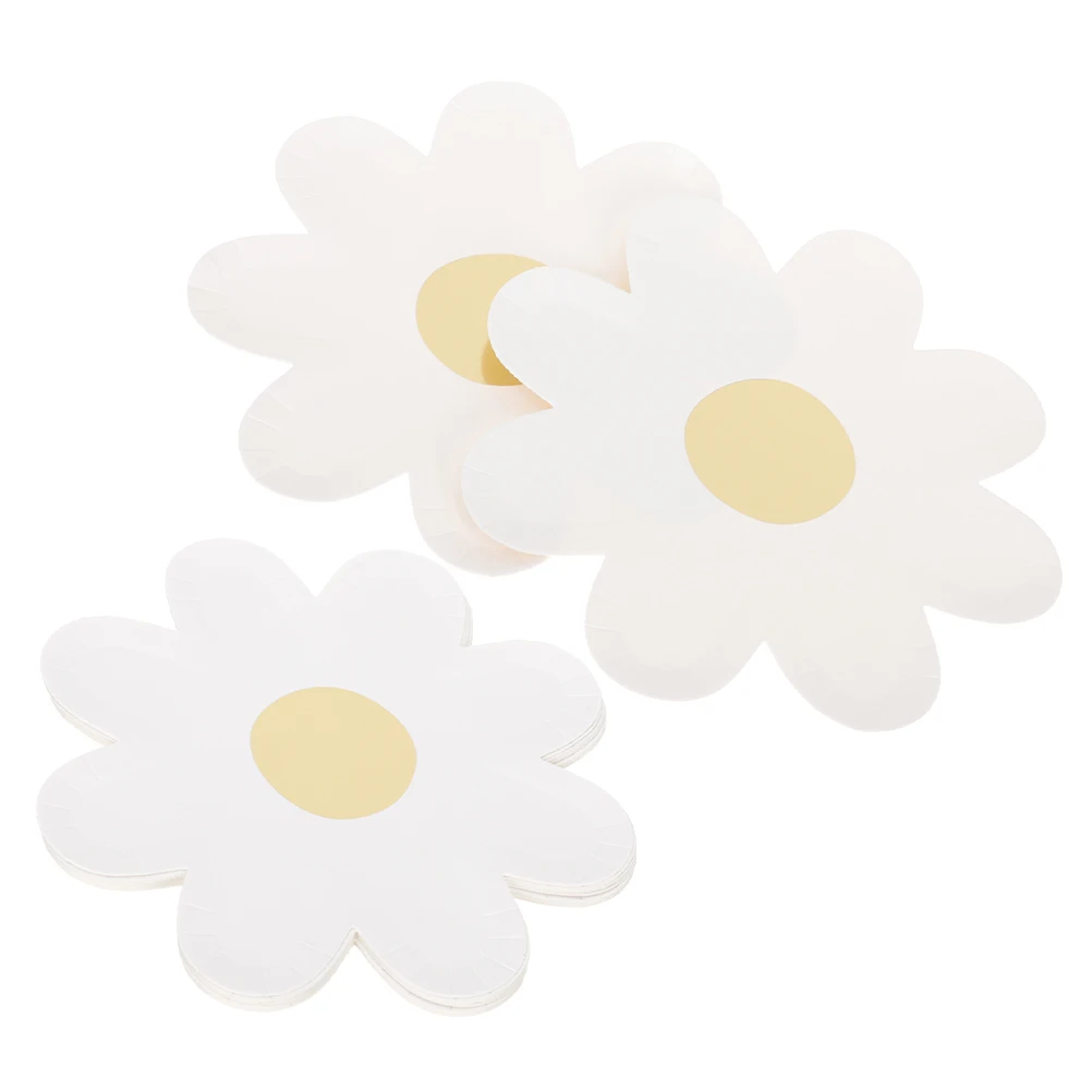

30Pcs Floral Disposable Paper Plates Daisy Pattern for Birthday Party Picnic Cake Serving Decorative Outdoor Use
