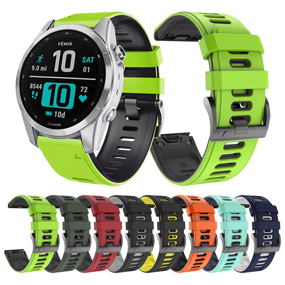 20Mm Siliconen Horloge Band Voor Garmin Fenix 7S Solar 6S Pro 5S Plus/Instinct 2S/Afdaling Mk2S Band Quickfit 26Mm 22Mm Accessoires