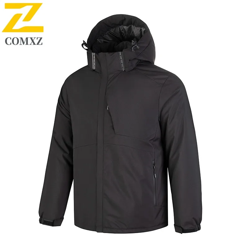 

COMXZ 2025 Men's Thick Warm Down Cotton Jacket Winter Waterproof Windproof Thermal Lightweight Comfortable Coat