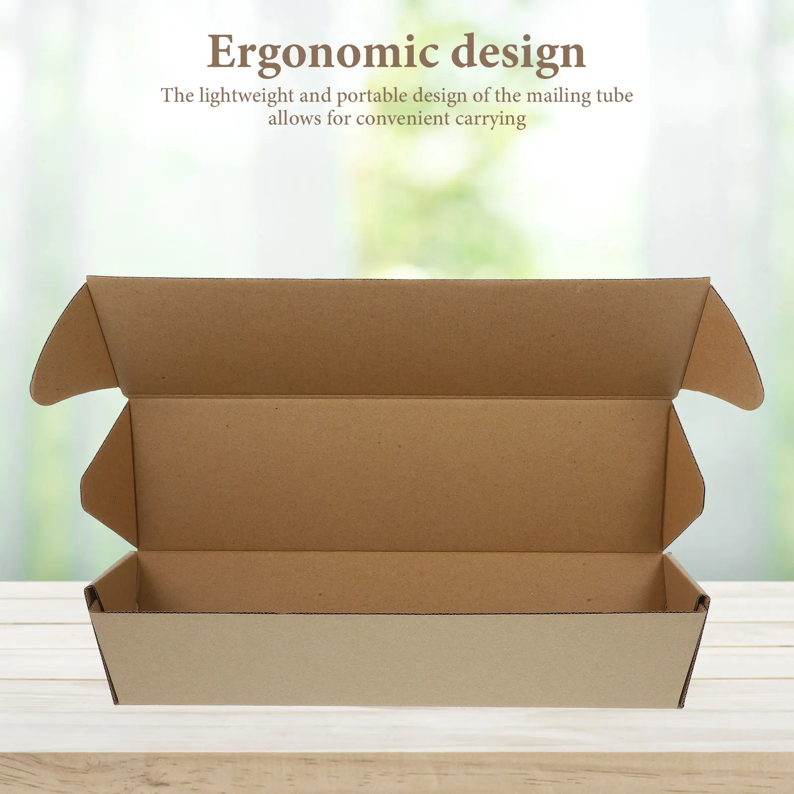 10pcs Kraft Paper Triangle Poster Box Wine Packaging Carton For Artworks Drawings Posters Storage Mailing Lightweight