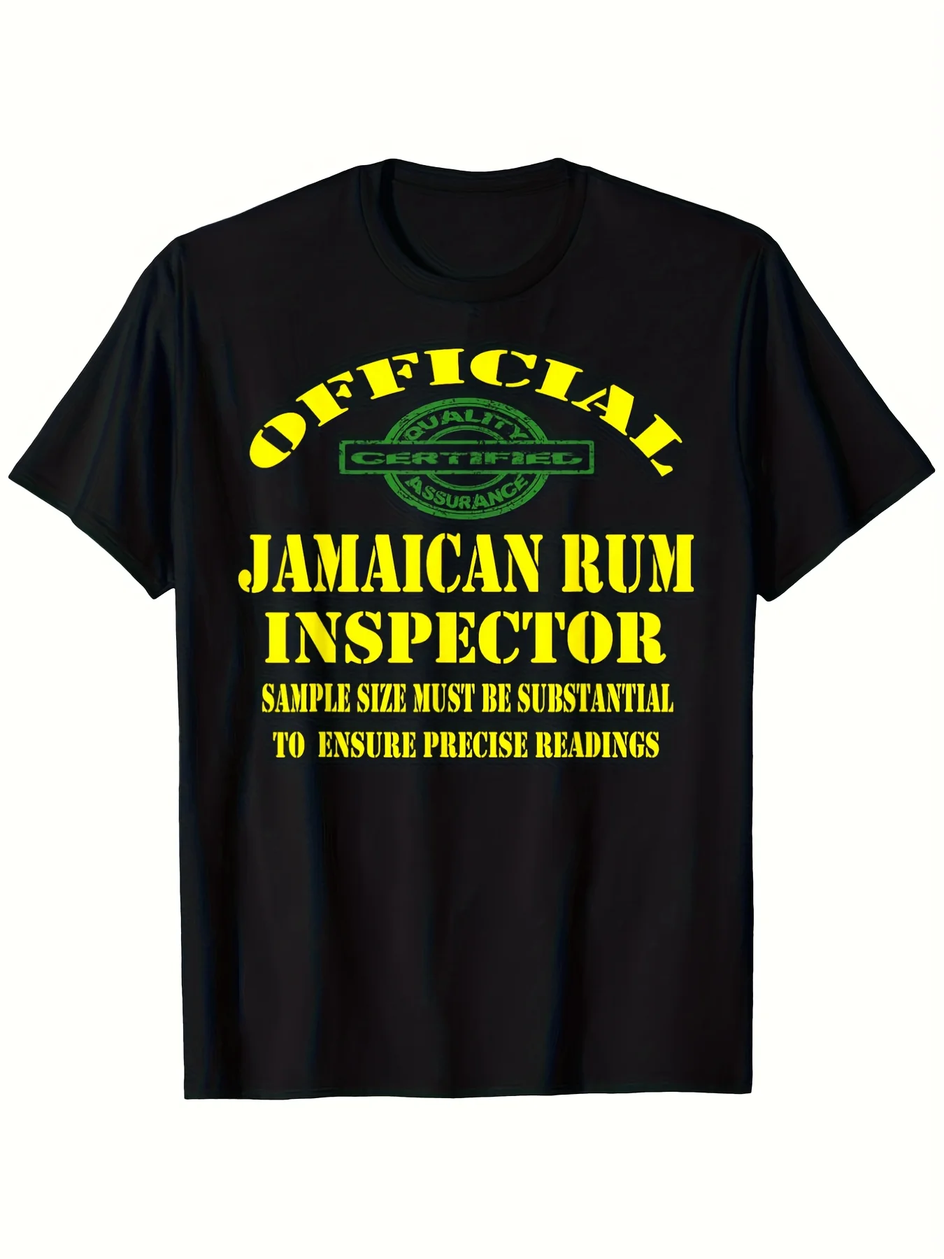 Men's & Women's Jamaica Rum Festival T-Shirt - Official Jamaican Rum Inspector Badge Logo, 100% Cotton Retro Graphic Tee for Rum Tasting Events & Casual Wear, Funny Tshirts Men