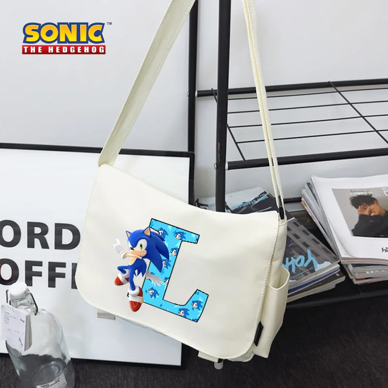 Sonics Messenger Bag A-Z Letters Schoolbag Nylon Bags Multipockets Crossbody School Book Simple Girl Single Shoulder Travel Gift