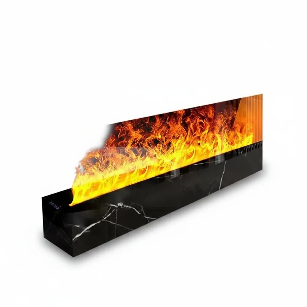 Electric Fireplace, Premium 3D Water Mist Steam Fireplace, 7 Colors LED Fogging Humidifier, Realistic Flame for Home