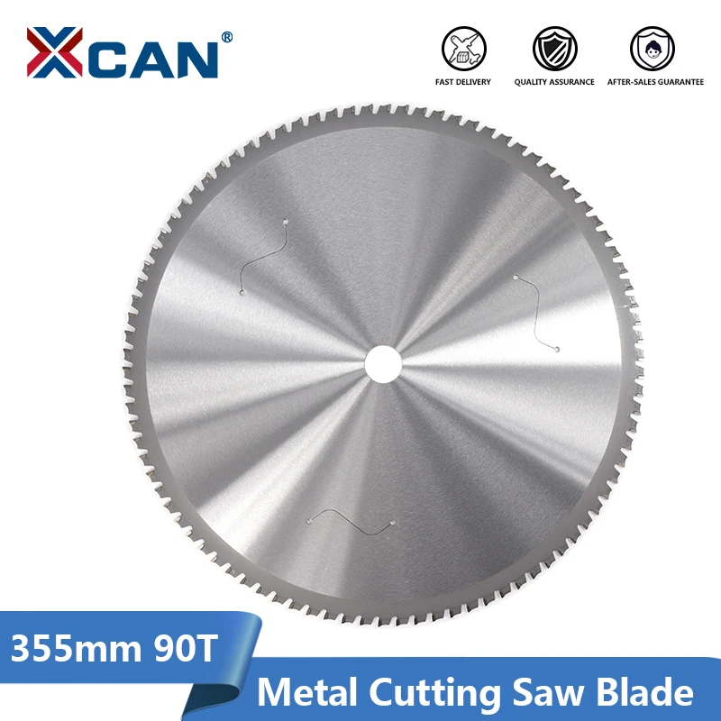 XCAN Metal Cutting Blade 355mm (14 cali) x25.4mm 66 90T Brzeszczot z węglików spiekanych do aluminiowej, żelaznej i stalowej tarczy do cięcia metalu