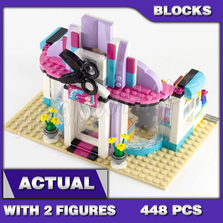 

346pcs Friends Heartlake Hair Salon Little Girl Emma Natasha 10539 Building Brick Blocks Assemble toy girls Compatible with