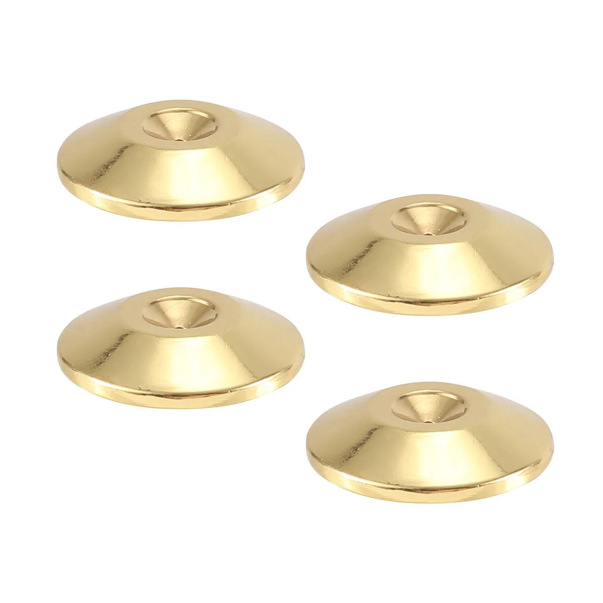 4 Pcs Speaker Pure Copper Spikes Pads HiFi Speaker Box Isolation Floor Stand Feet Cone Base Shoes Pad (Gold)