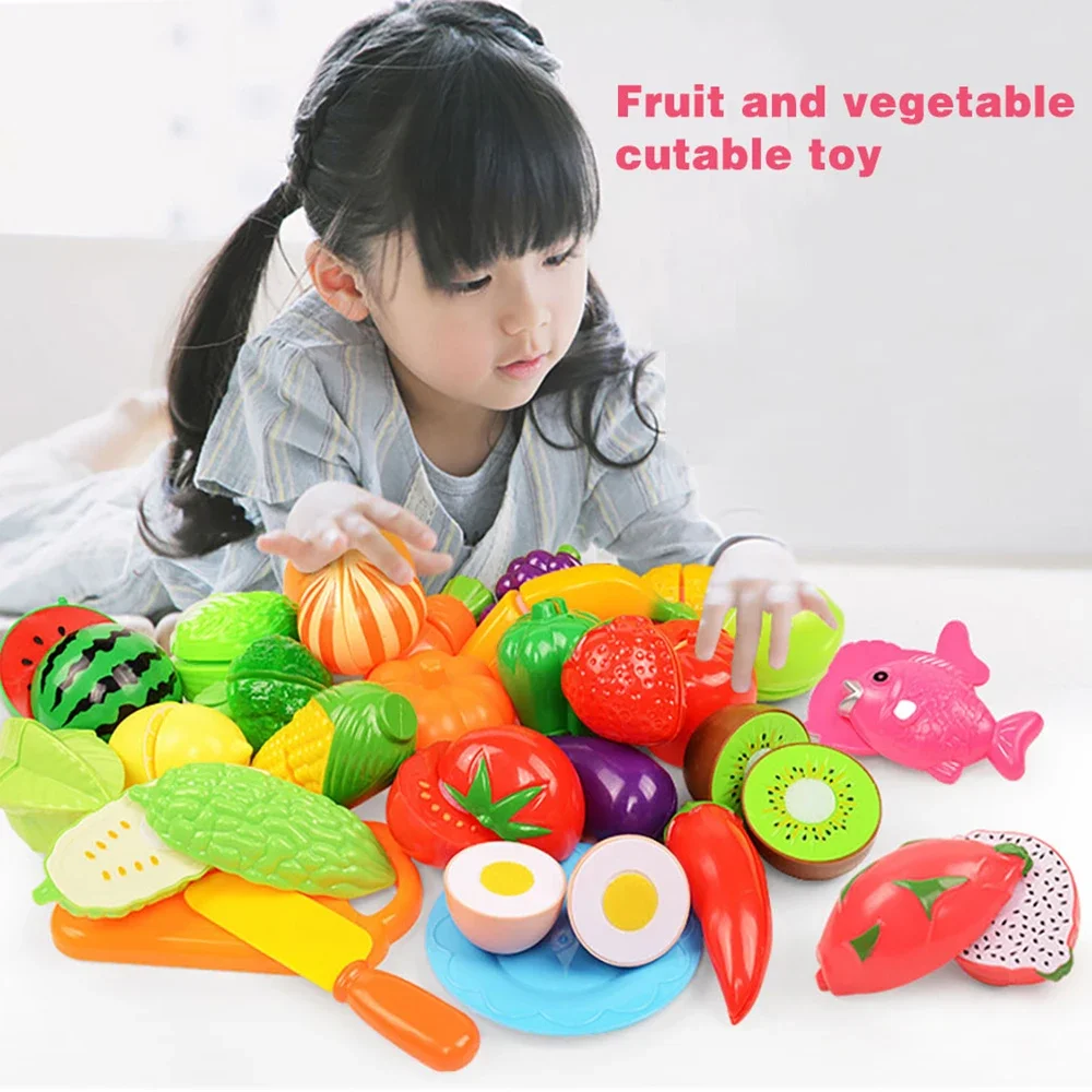 13 Pieces Of Cutting Toys Children's Toys Simulation Of Fruits And Vegetables Playing At Home Cutting And Watching Gam