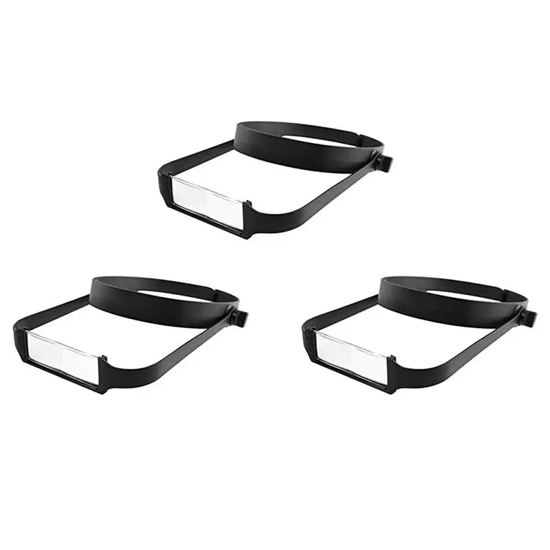 Happy New- 3X Slimline Headband Magnifier With 12 Lenses, Assisted Repair Of Head-Mounted Reading Magnifying Glass