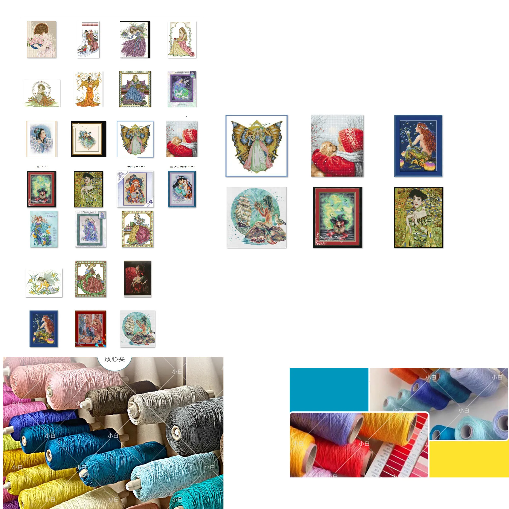 

Cross Stitch Kit DIY Set Blue Classical Rose 39-51 Decoration Cross Stitch Set New Crafts Handmade Embroidery