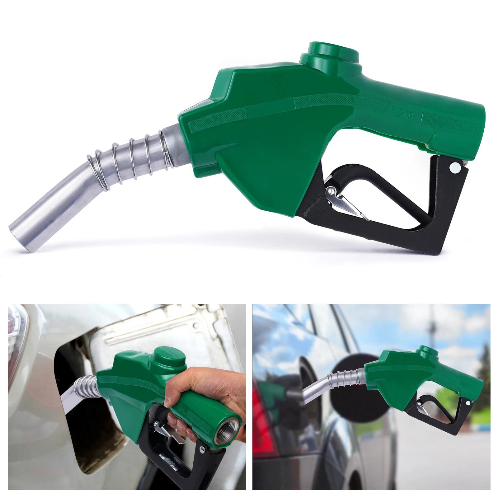 

Automatic Fuel Nozzle - Auto Shut Off Diesel Nozzle | Refilling for Petrol Diesel Fuel (Green)