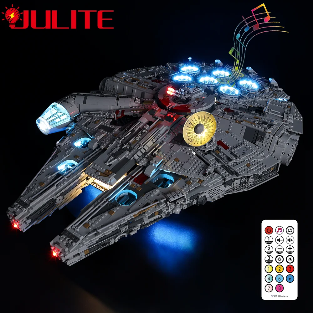 Led Lighting Kit For 75192 And 05132 Falcon Millennium DIY Toys Set Not Included Building Blocks Led Acrylic Nameplate