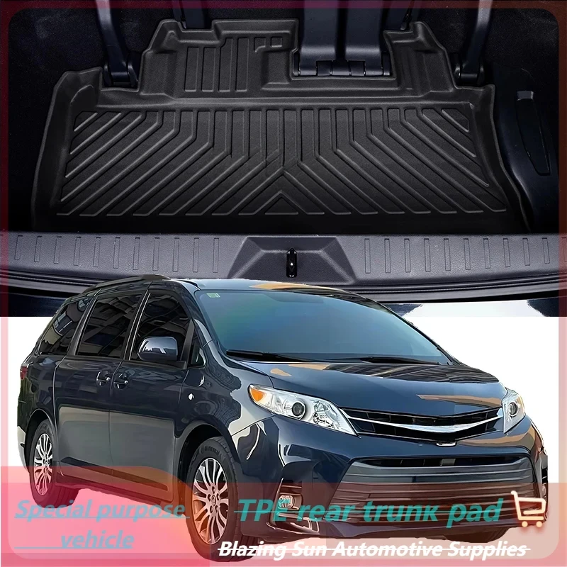 Car Auto Rear Boot Cargo Liner Tray Trunk Mat Carpet for Toyota Sienna 2011-2024 Cushion Pad Carpet Pad Anti-dirty Anti-water