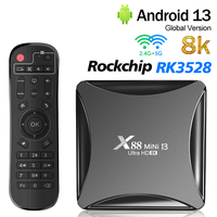 Original X88 Mini 13 RK3528 Quad-Core Smart TV Box Android13 8K 2.4G/5G WiFi Streaming Media Players Youtube Netflix TV Prefix