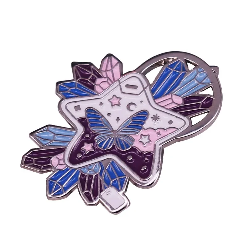 Bi Pride Enamel Lapel Pins LGBTQ+ Rainbow Flag Ghost Butterfly Cassette Brooches Backpack Decorative Jewelry Gift 4