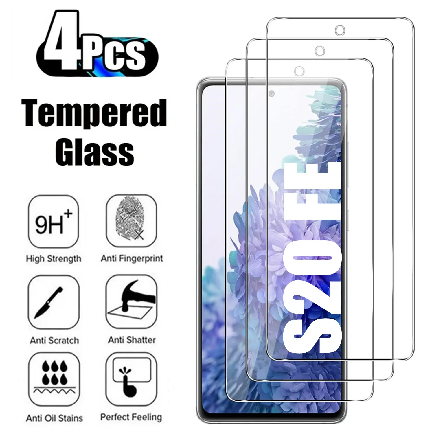 

For Samsung Galaxy S20 FE 4G/5G/2022 HD Tempered Glass Film