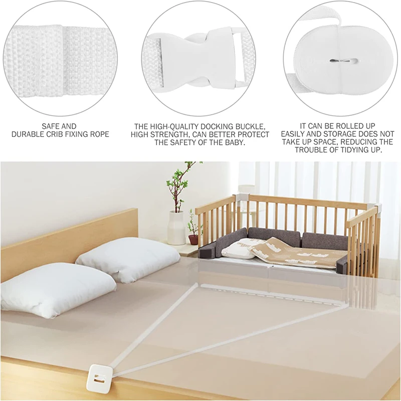 Bed Connector Mattress Strap Belt Sheet Baby Fixing Fasteners Holder Crib Bridge Ropes Straps Twin Connecting Twins Fixation