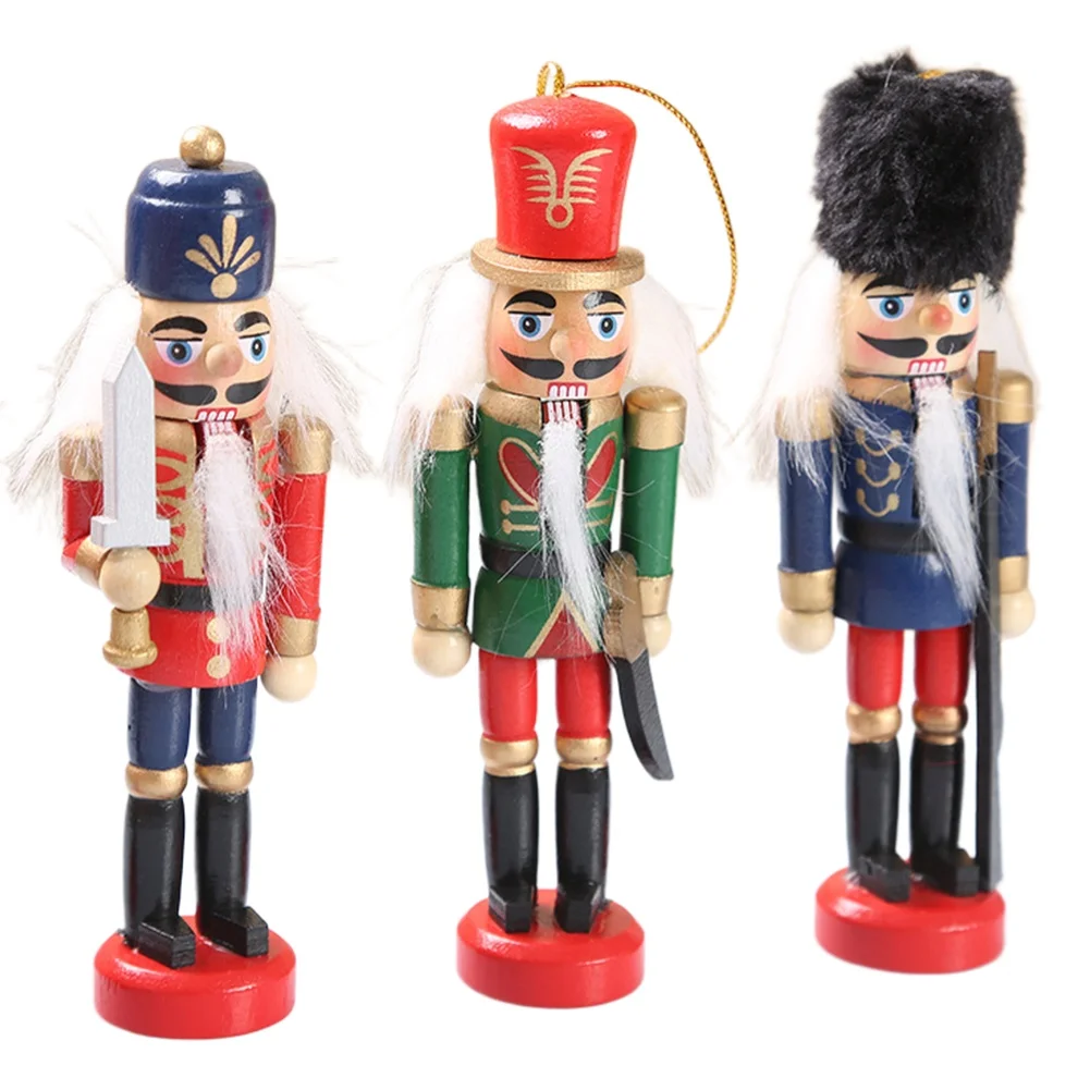 Tree Ornaments Wooden Nutcracker Holiday Conversation Piece Intricate Painted Details Christmas Tree Mini Decorations Holiday