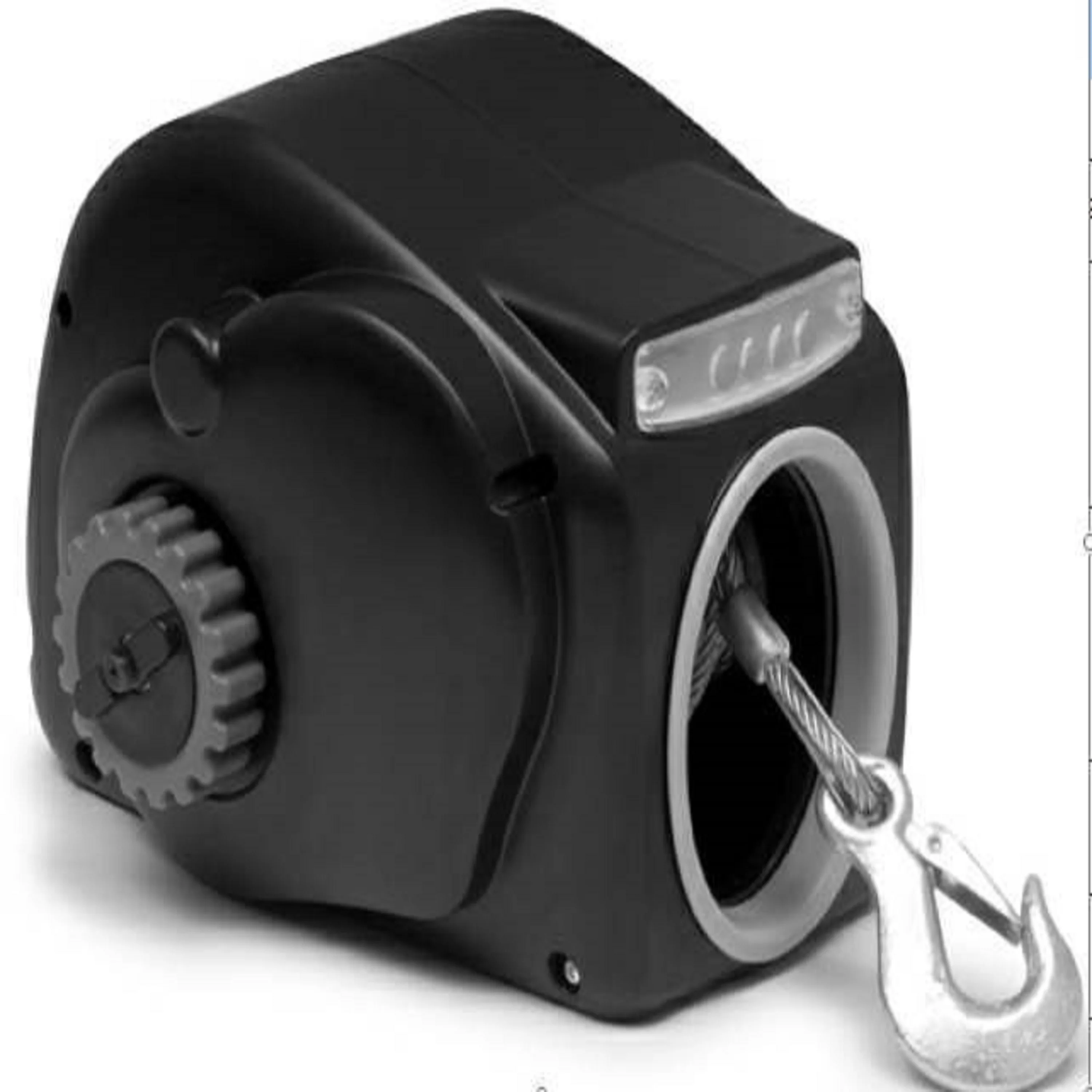 

10000LBS 12V Electric Trailer Winch With Steel Cable For 24ft Boat Freshwater Black
