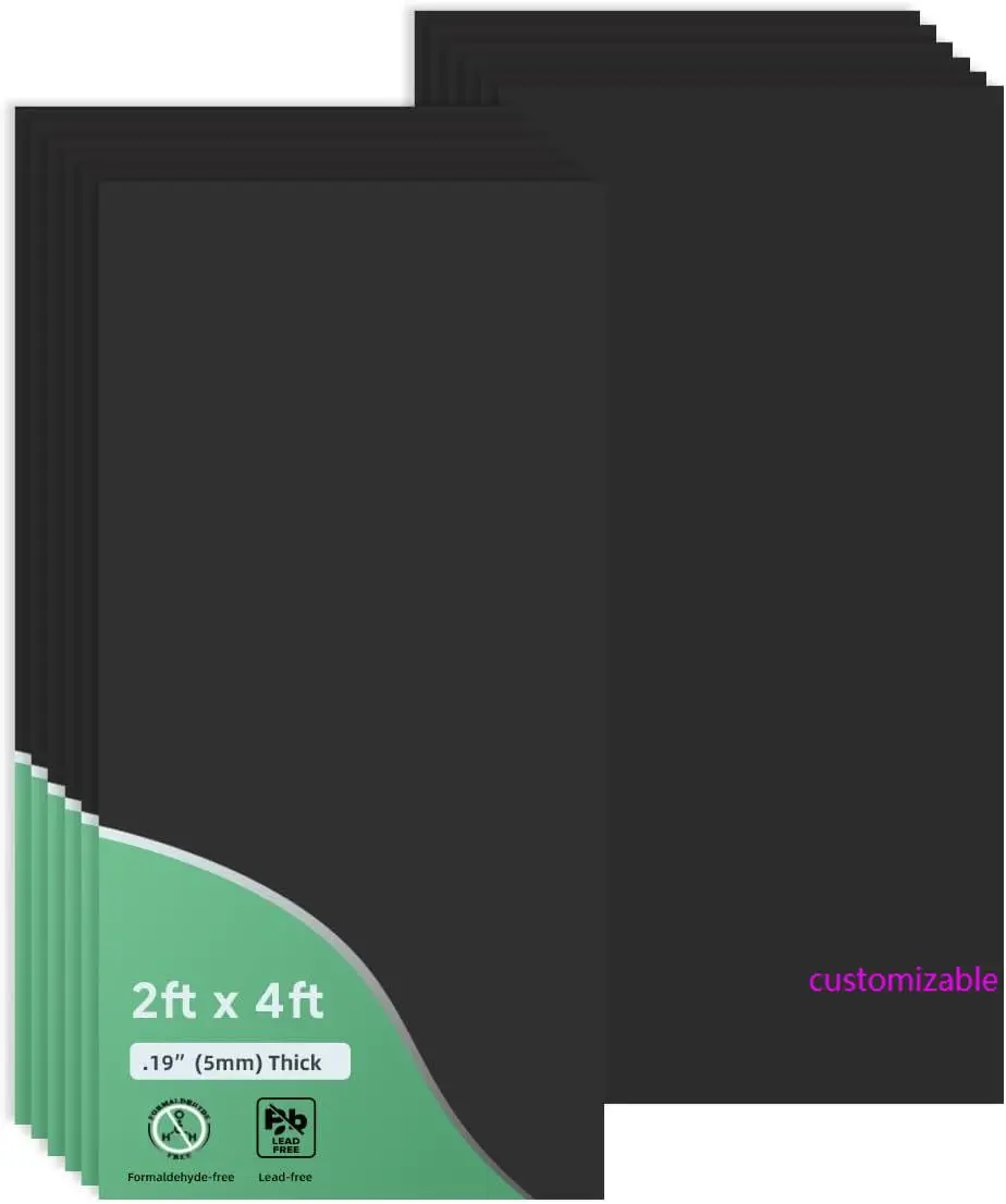 Smooth Black Drop Ceiling Tile 2ft x 4ft, PVC Ceiling Panel 24x48in – Waterproof, Washable and Fire-Rated - High-Grade PVC