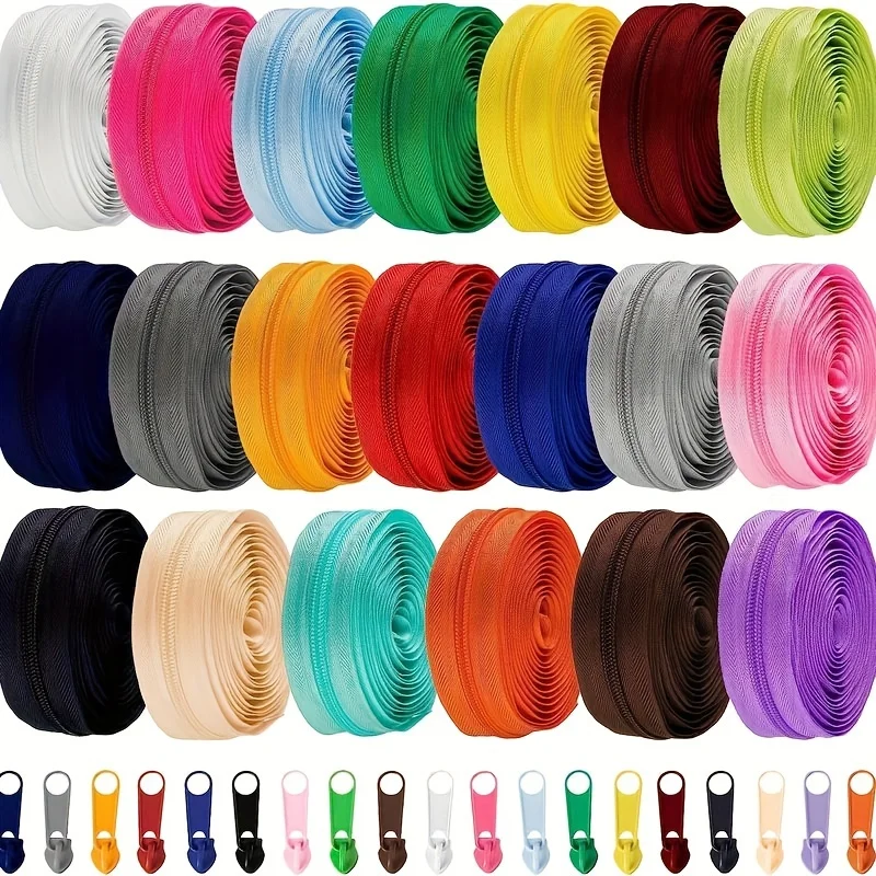 

5 м 5 # нейлоновая молния, непрерывная нейлоновая катушка с 5 головками молнии для пошива обивки 1 шт.