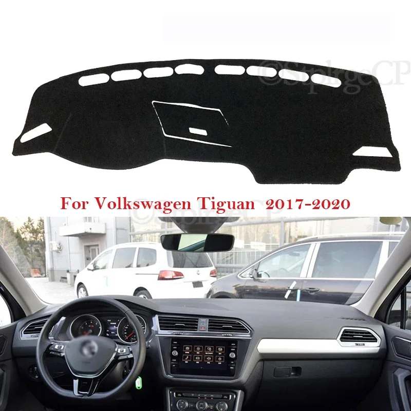 Dashboard Cover Protective Pad for Volkswagen VW Tiguan MK2 2017 2018 2019 2020 Accessories Dash Board Sunshade Anti-UV Carpet