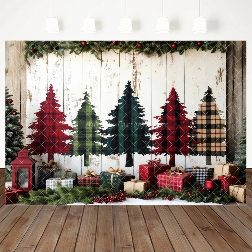 الكلاسيكية عيد الميلاد منقوشة أشجار الصنوبر خلفية الطفل الطفل صورة استوديو الدعائم عيد الميلاد الرجعية خلفية الأسرة صور راية #1