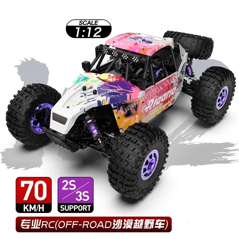 Rlaarlo Am-d12 Rc Car 1/12 4wd Brushless Off-road Remote Control Desert Truck 2.4g Rtr Electric Model Toys Adult Children Gift