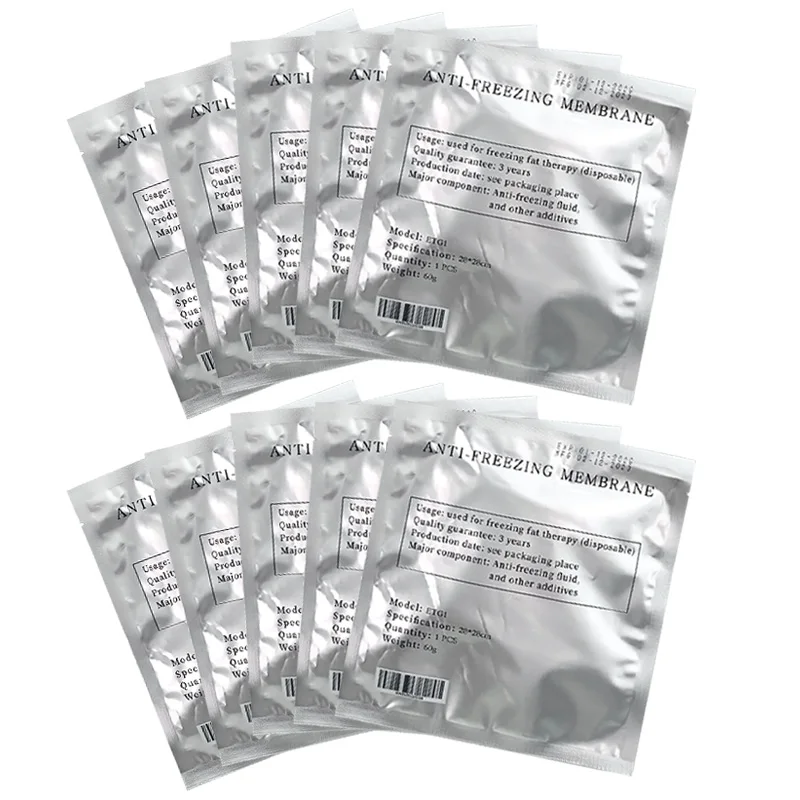 10Pcs Cryolipolysis Anti Freeze Membrane Body Slimming Pad For Cryotherapy Dissolve Fat Cold Therapy Anti Cellulite Massager